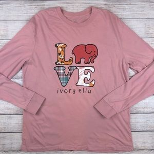 Long Sleeve Ivory Ella LOVE T-Shirt | Size S